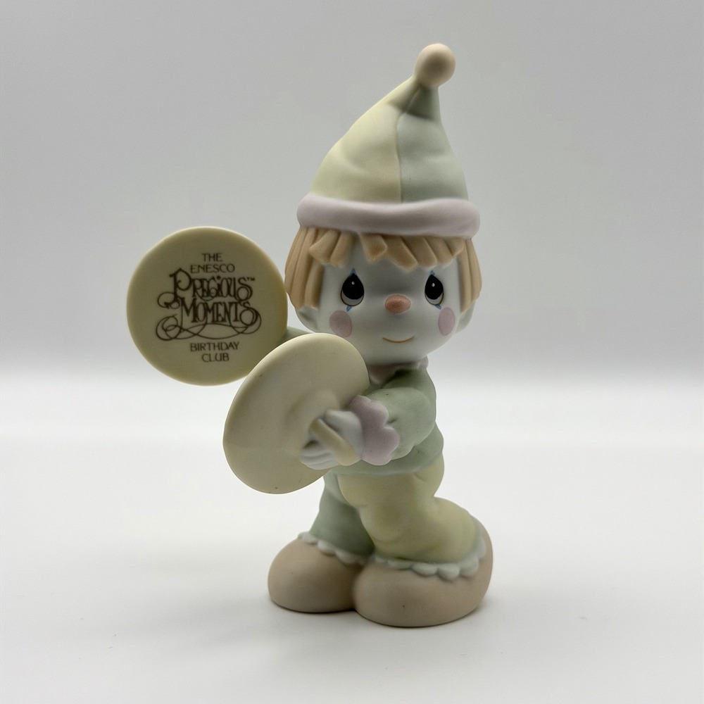 1987 Precious Moments Birthday Club Smiles The Cymbal of Joy Figurine #B-0002